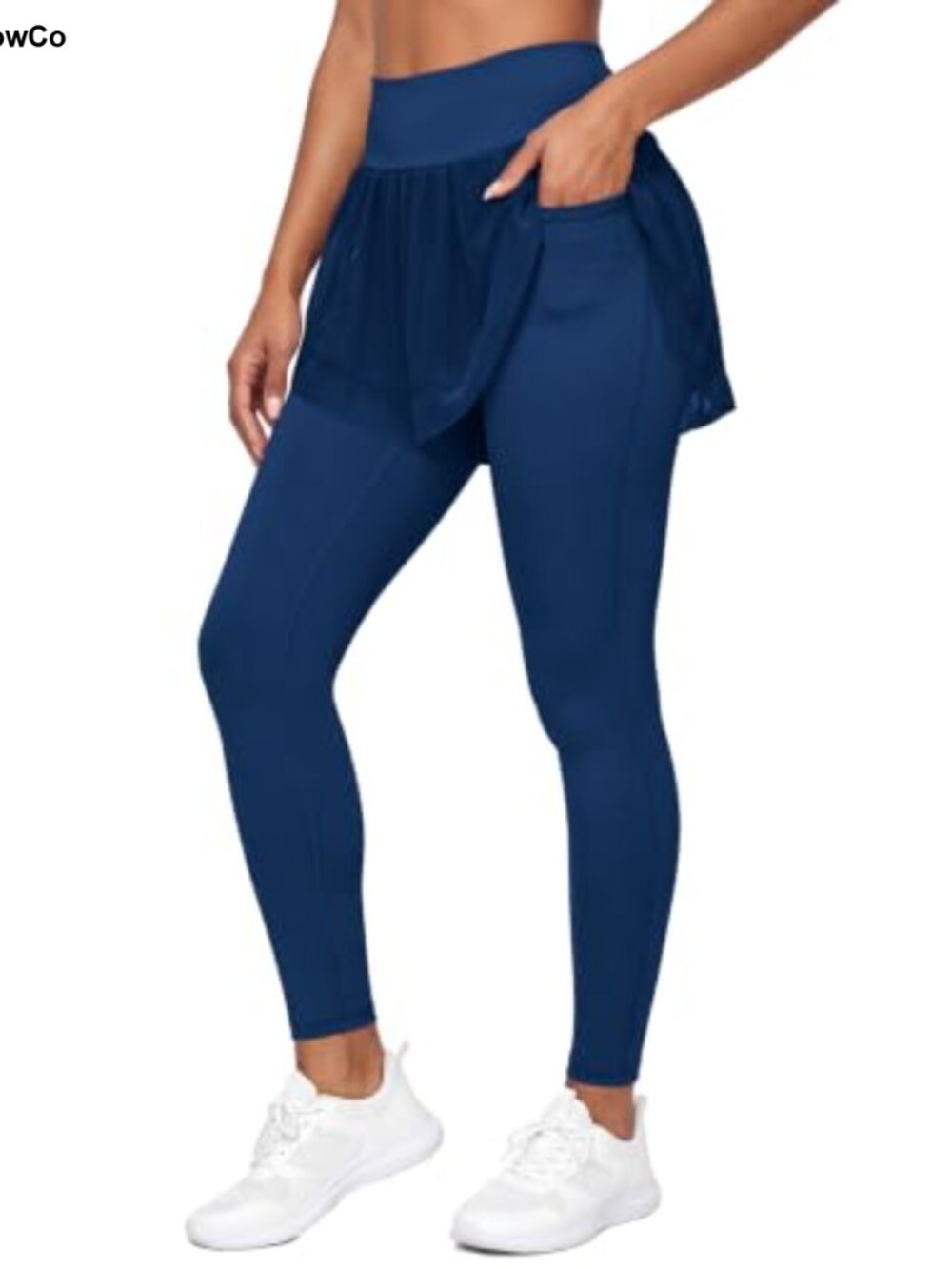 Fleece Lined Skirted Leggings High Waist Tulle Ruffle Yoga Pants